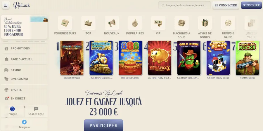Casino en ligne Text